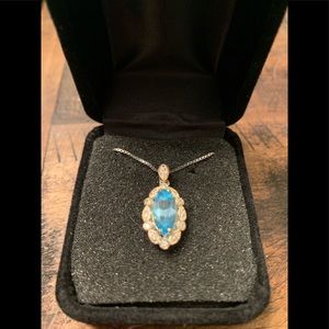 Swiss Blue Topaz necklace